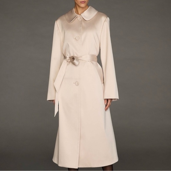 Limited Edition Atelier Victoria's Secret Altuzarra Satin Evening Coat Marzipan - Picture 1 of 7